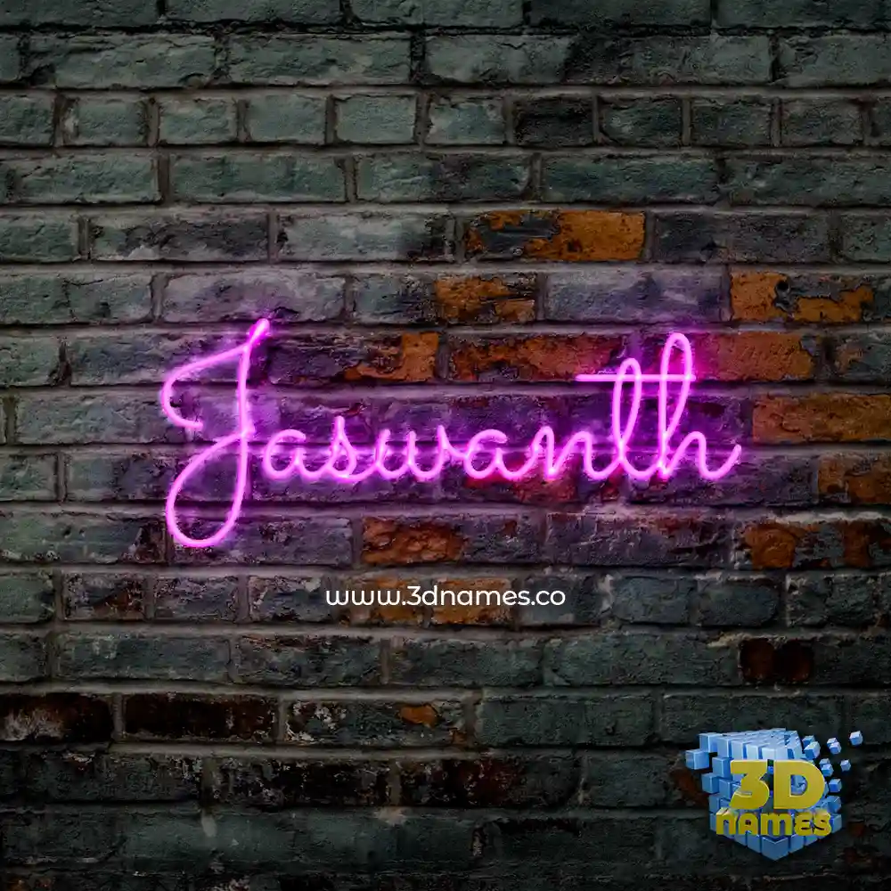 jaswanth in Pink Neon style - 3D name wallpaper