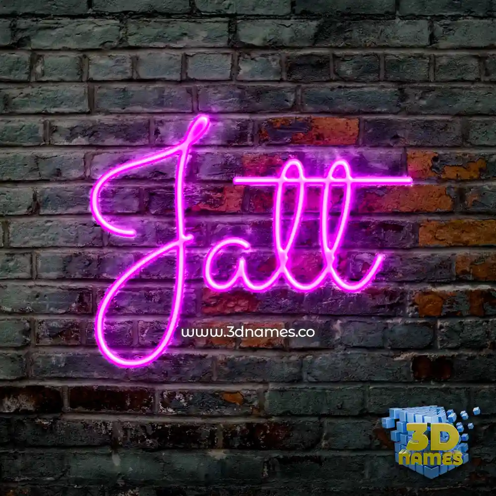 jatt in Pink Neon style - 3D name wallpaper