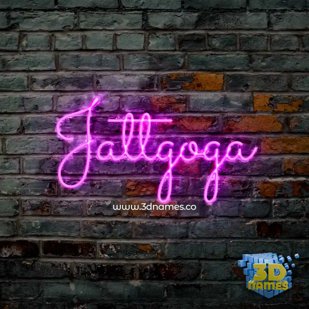 jattgoga in Pink Neon style - 3D name wallpaper