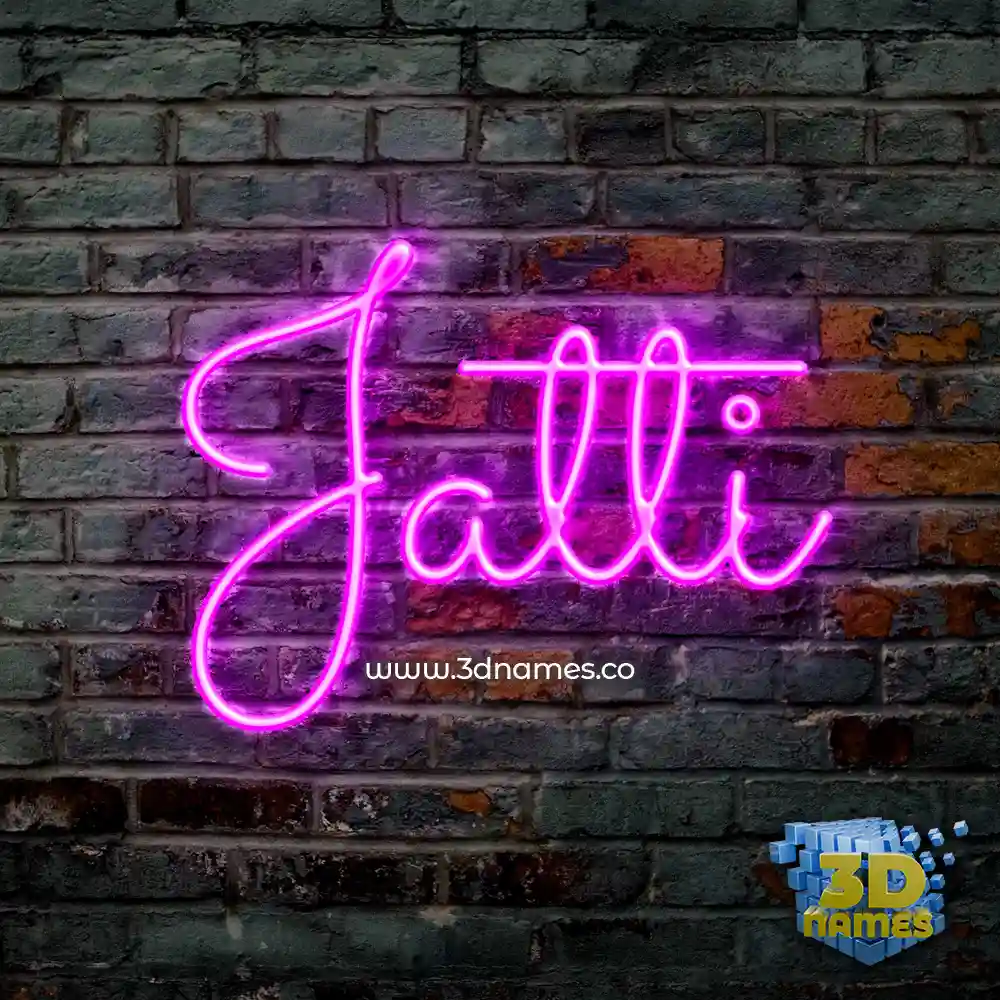 jatti in Pink Neon style - 3D name wallpaper