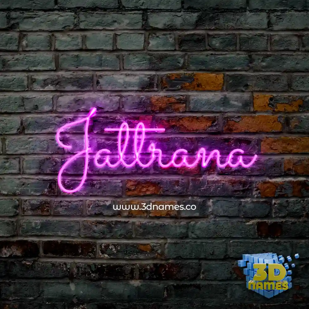 jattrana in Pink Neon style - 3D name wallpaper