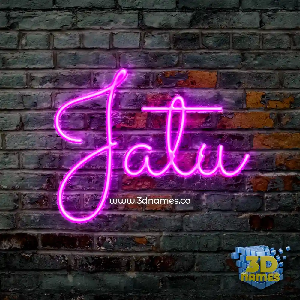 jatu in Pink Neon style - 3D name wallpaper