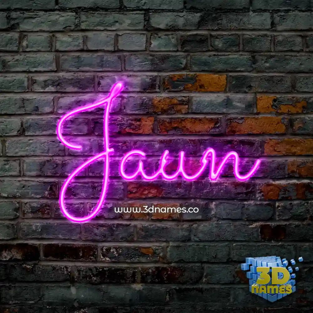 jaun in Pink Neon style - 3D name wallpaper