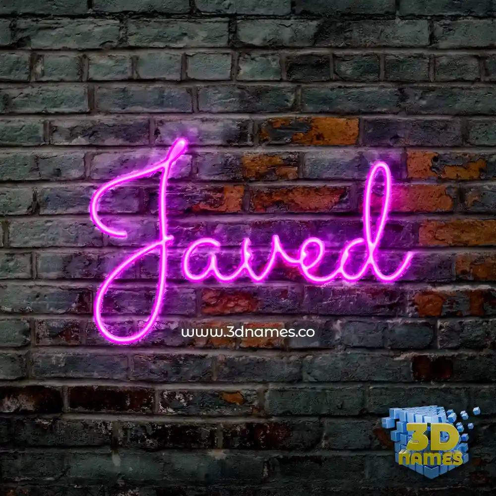javed in Pink Neon style - 3D name wallpaper