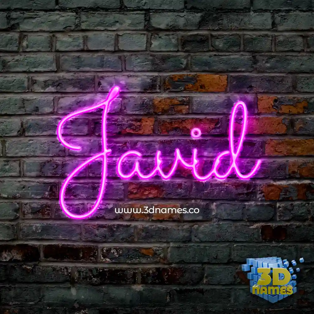 javid in Pink Neon style - 3D name wallpaper