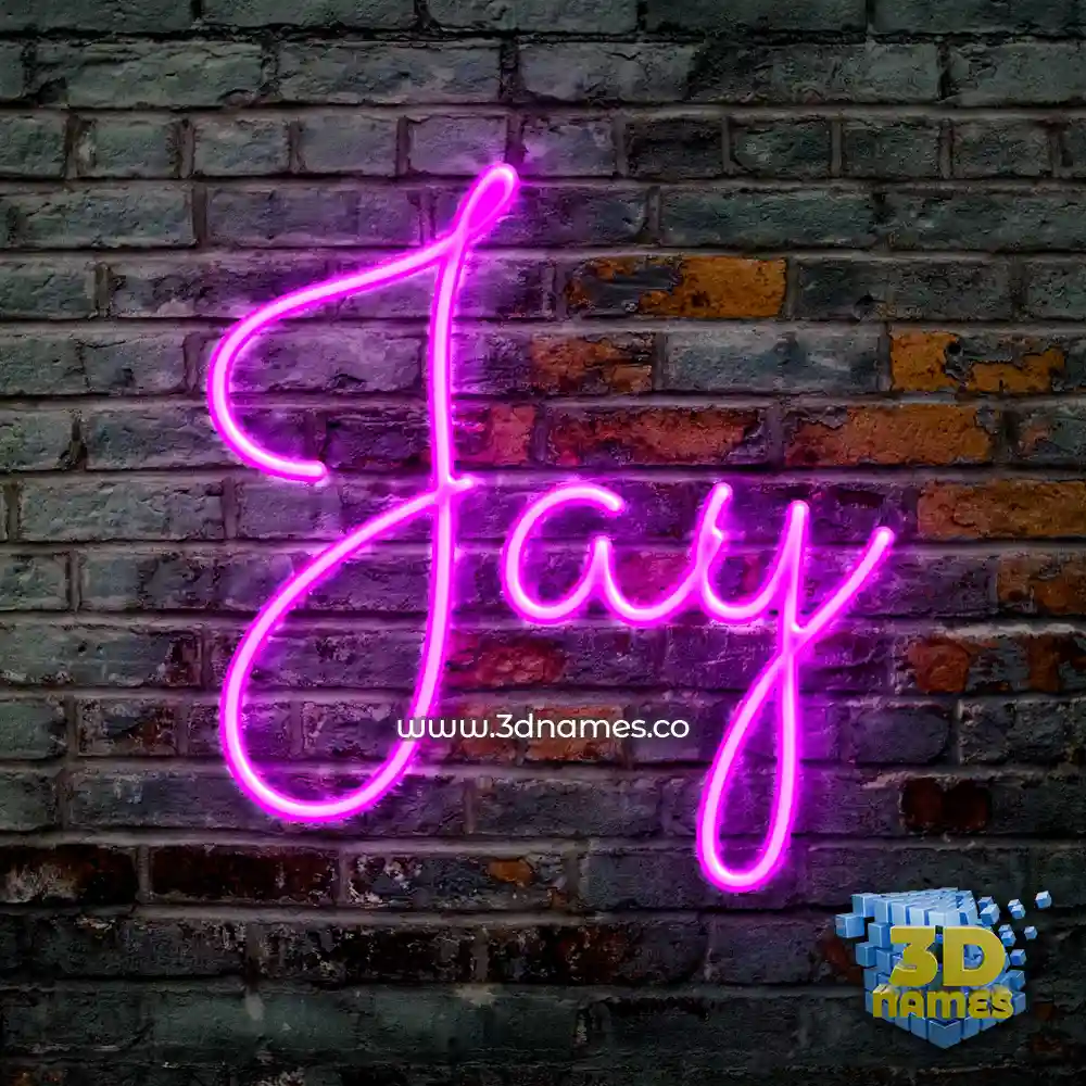 jay in Pink Neon style - 3D name wallpaper