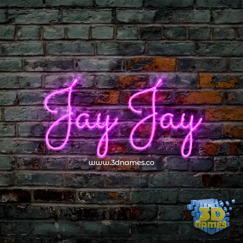 jay jay in Pink Neon style - 3D name wallpaper