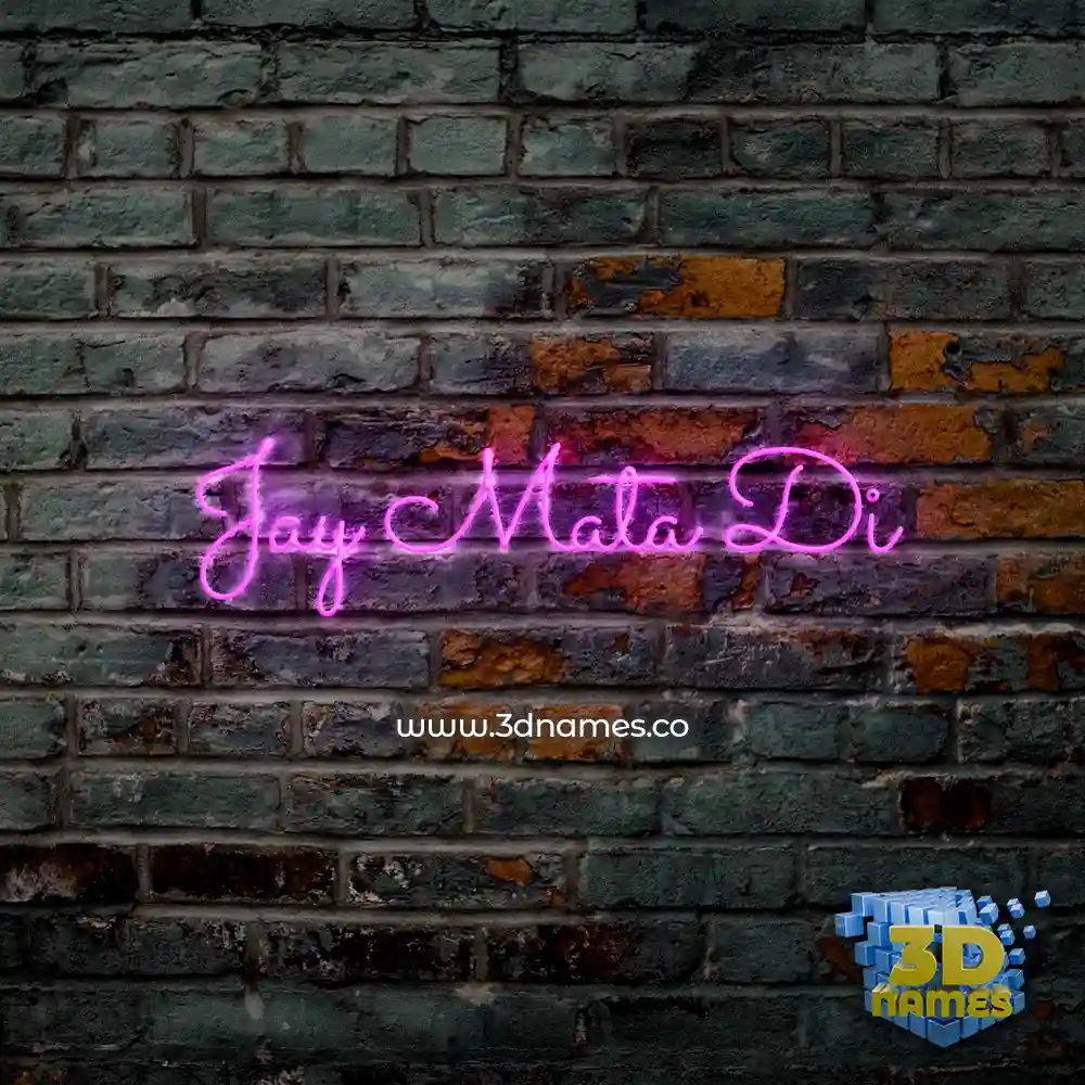 jay mata di in Pink Neon style - 3D name wallpaper
