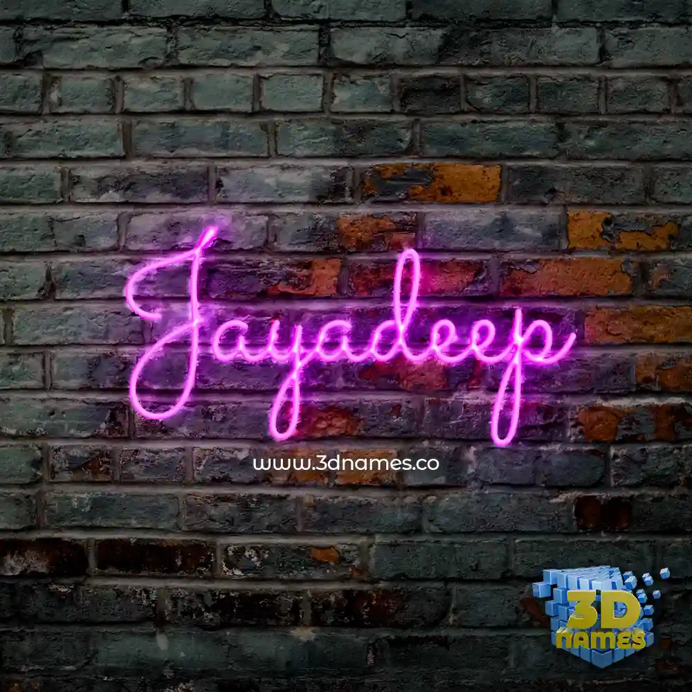 jayadeep in Pink Neon style - 3D name wallpaper