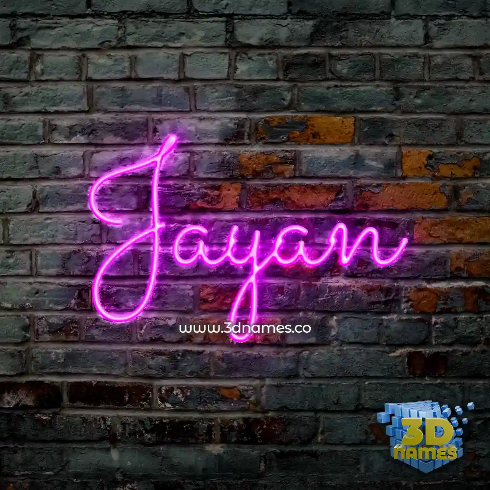 jayan in Pink Neon style - 3D name wallpaper