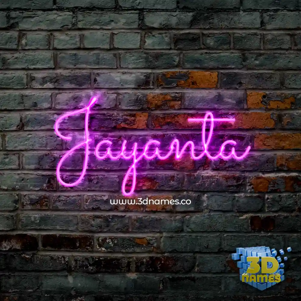 jayanta in Pink Neon style - 3D name wallpaper