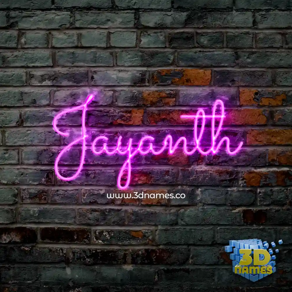 jayanth in Pink Neon style - 3D name wallpaper