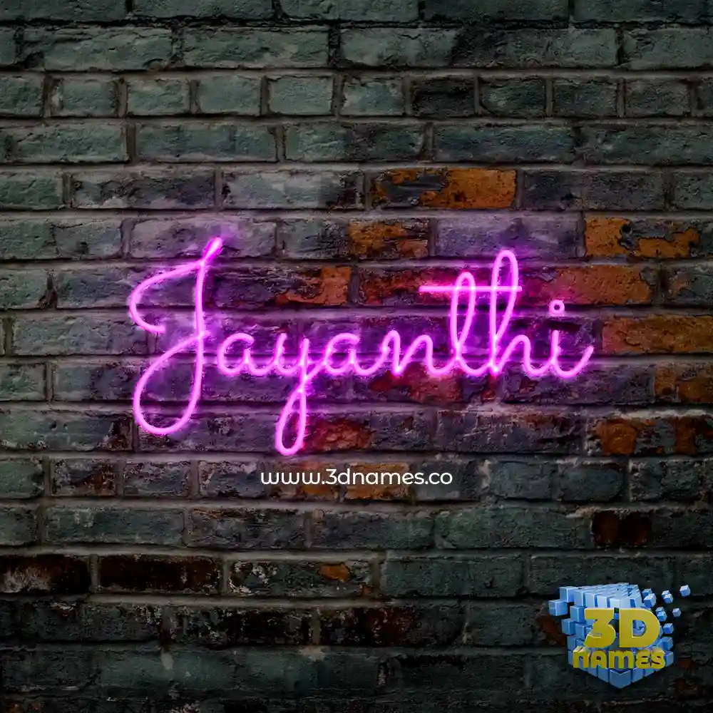 jayanthi in Pink Neon style - 3D name wallpaper