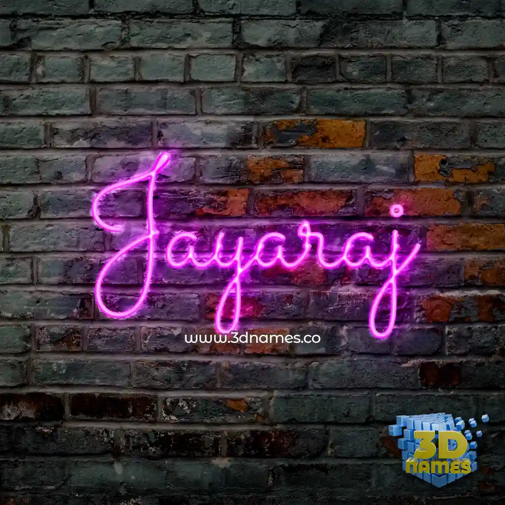 jayaraj in Pink Neon style - 3D name wallpaper