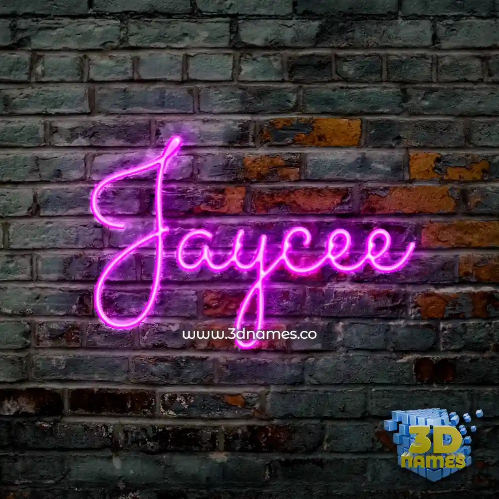jaycee in Pink Neon style - 3D name wallpaper