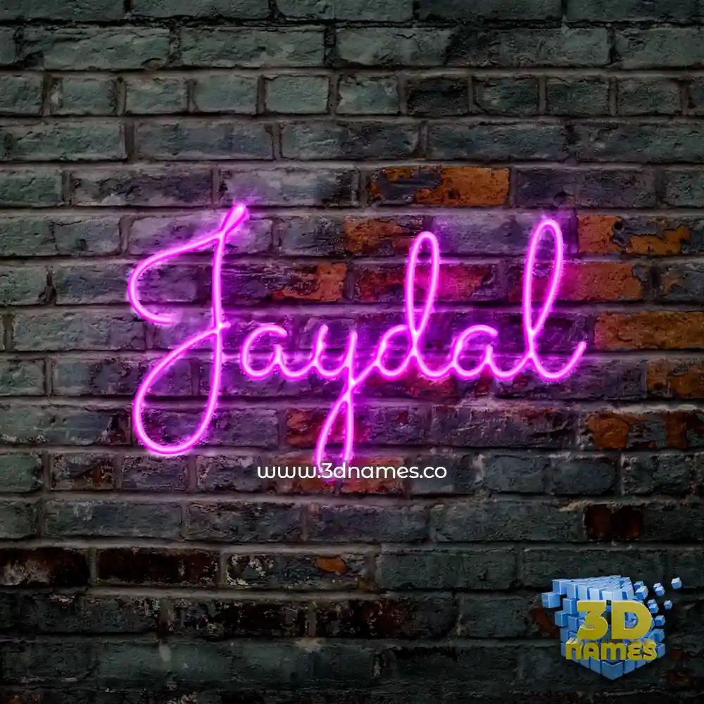 jaydal in Pink Neon style - 3D name wallpaper
