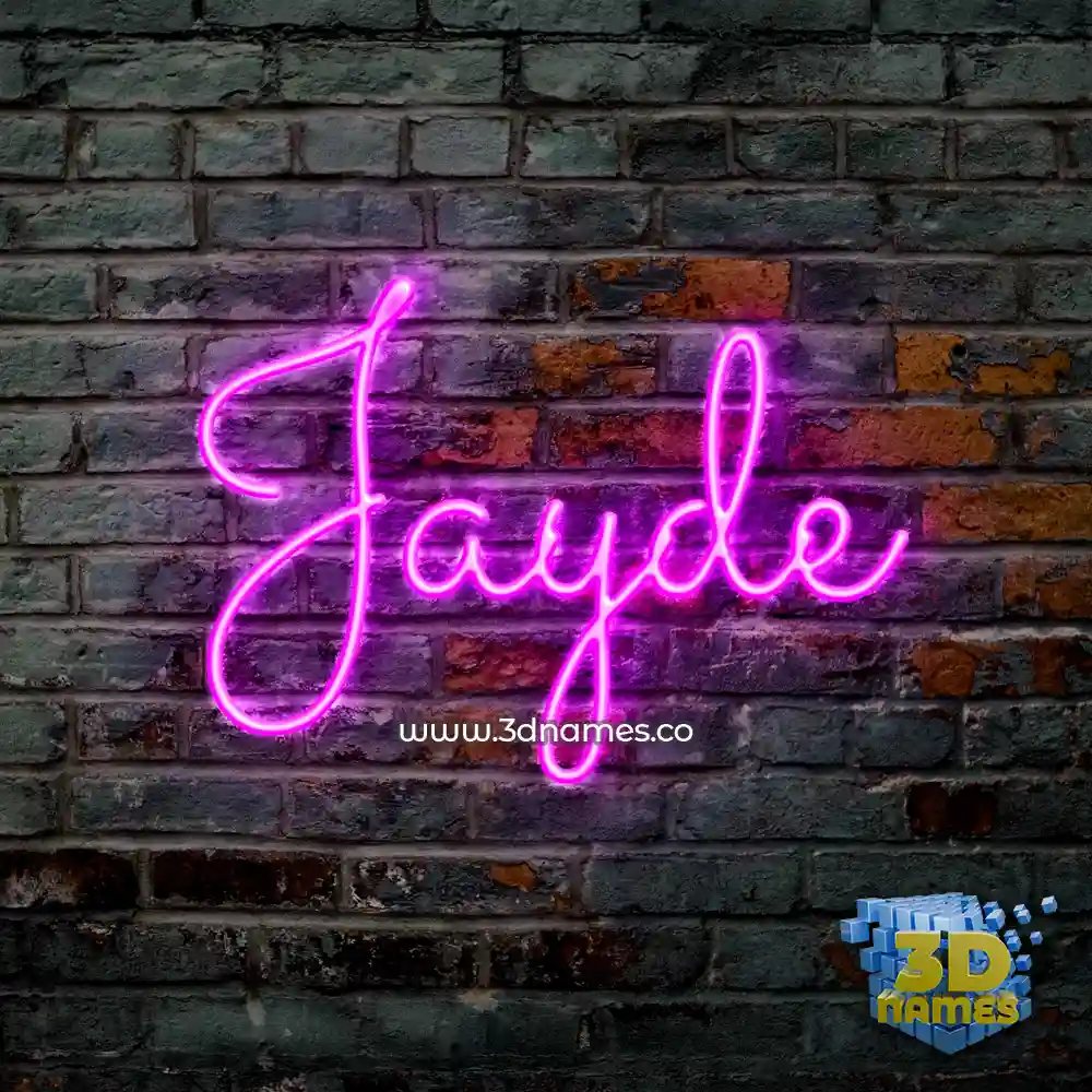 jayde in Pink Neon style - 3D name wallpaper
