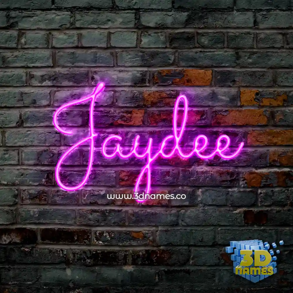 jaydee in Pink Neon style - 3D name wallpaper