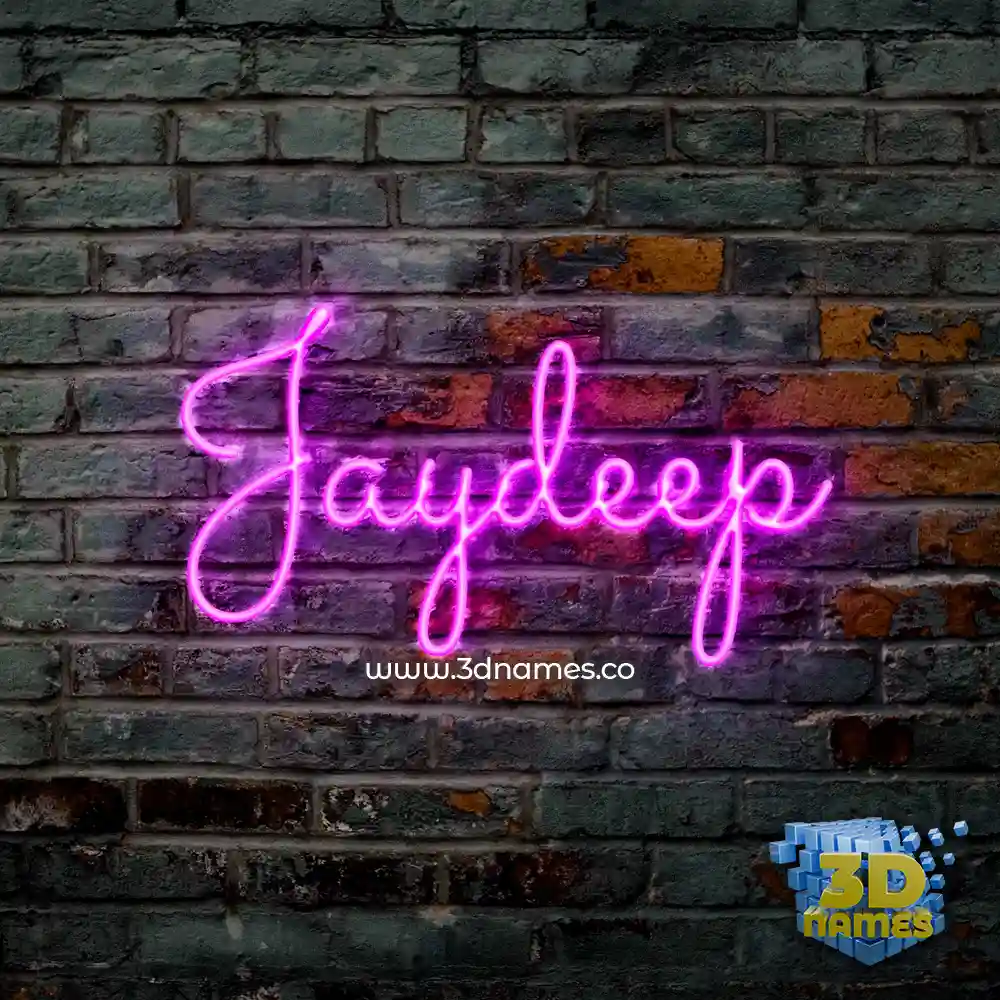 jaydeep in Pink Neon style - 3D name wallpaper