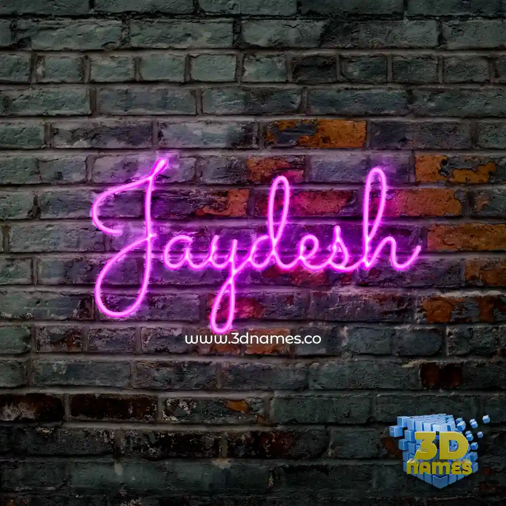 jaydesh in Pink Neon style - 3D name wallpaper