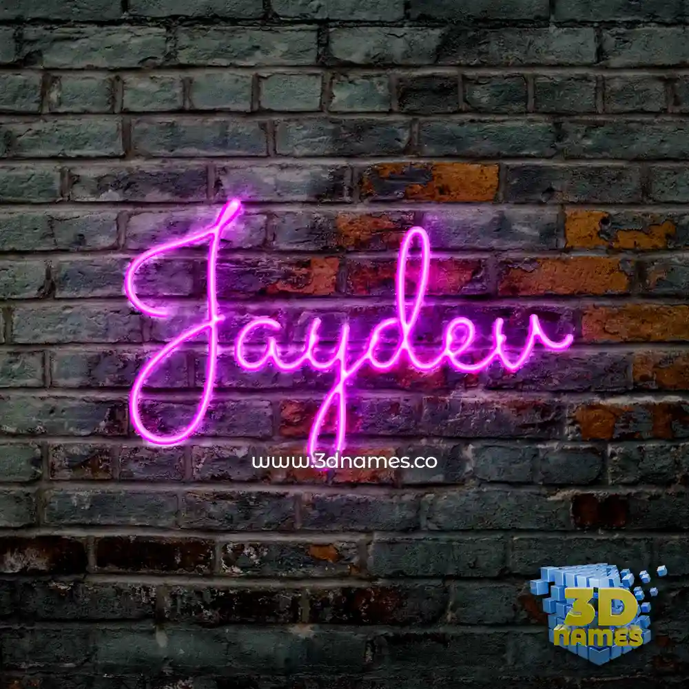 jaydev in Pink Neon style - 3D name wallpaper