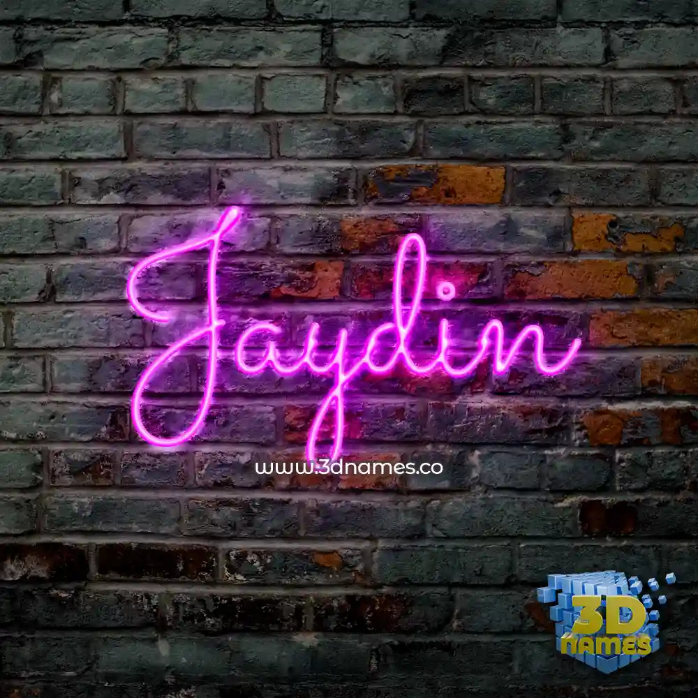 jaydin in Pink Neon style - 3D name wallpaper