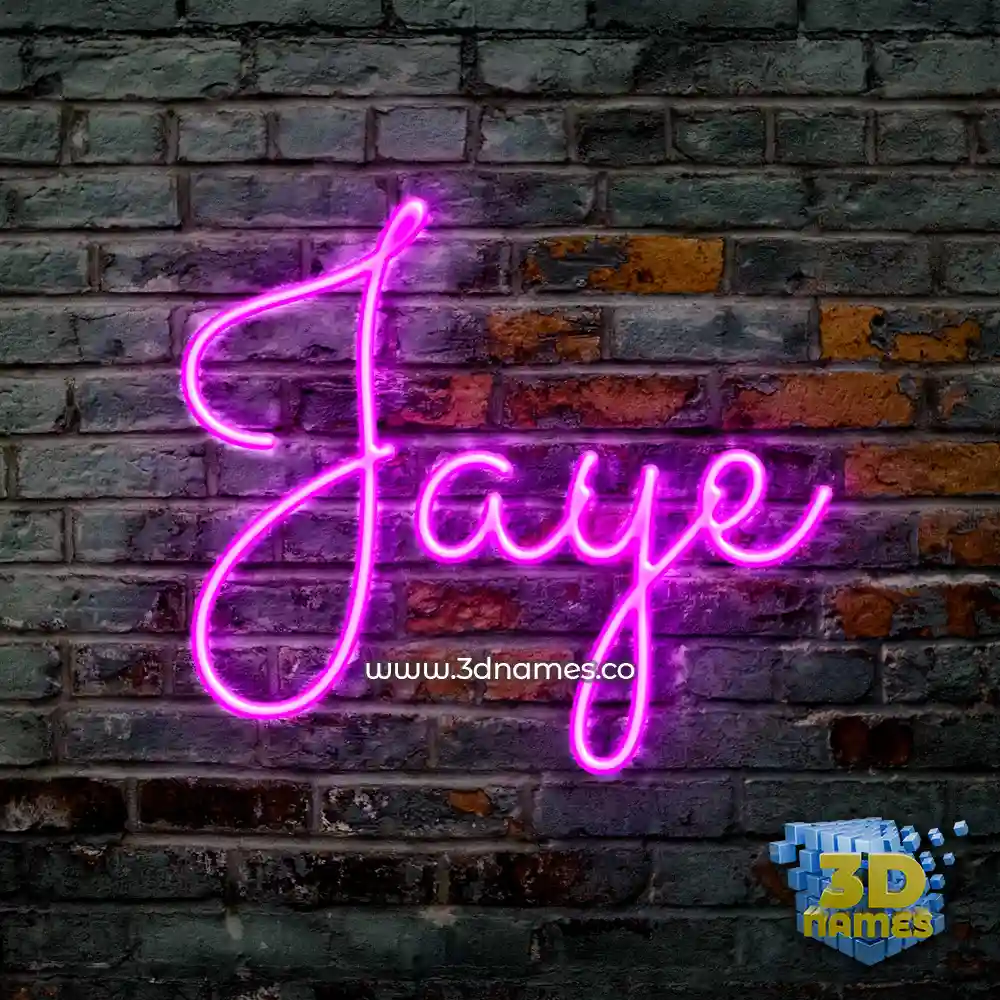 jaye in Pink Neon style - 3D name wallpaper