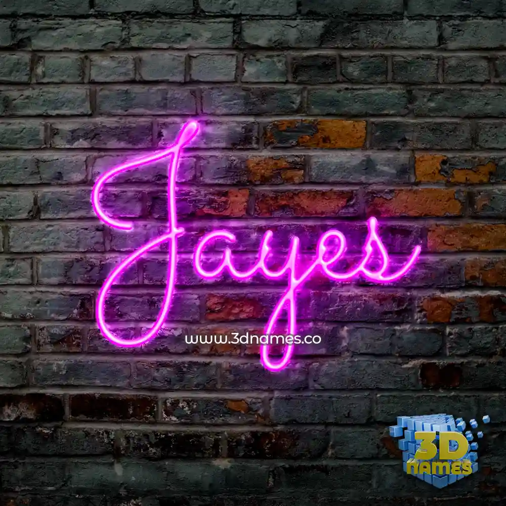 jayes in Pink Neon style - 3D name wallpaper