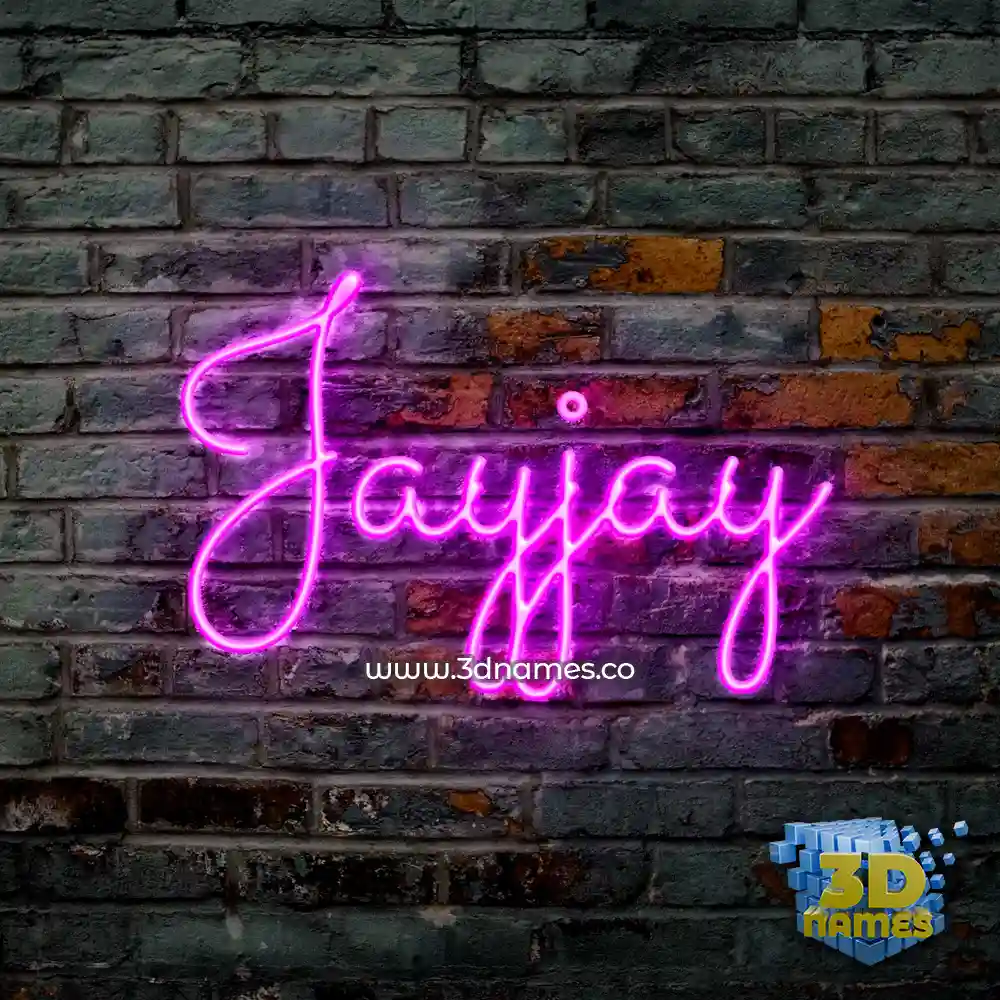 jayjay in Pink Neon style - 3D name wallpaper