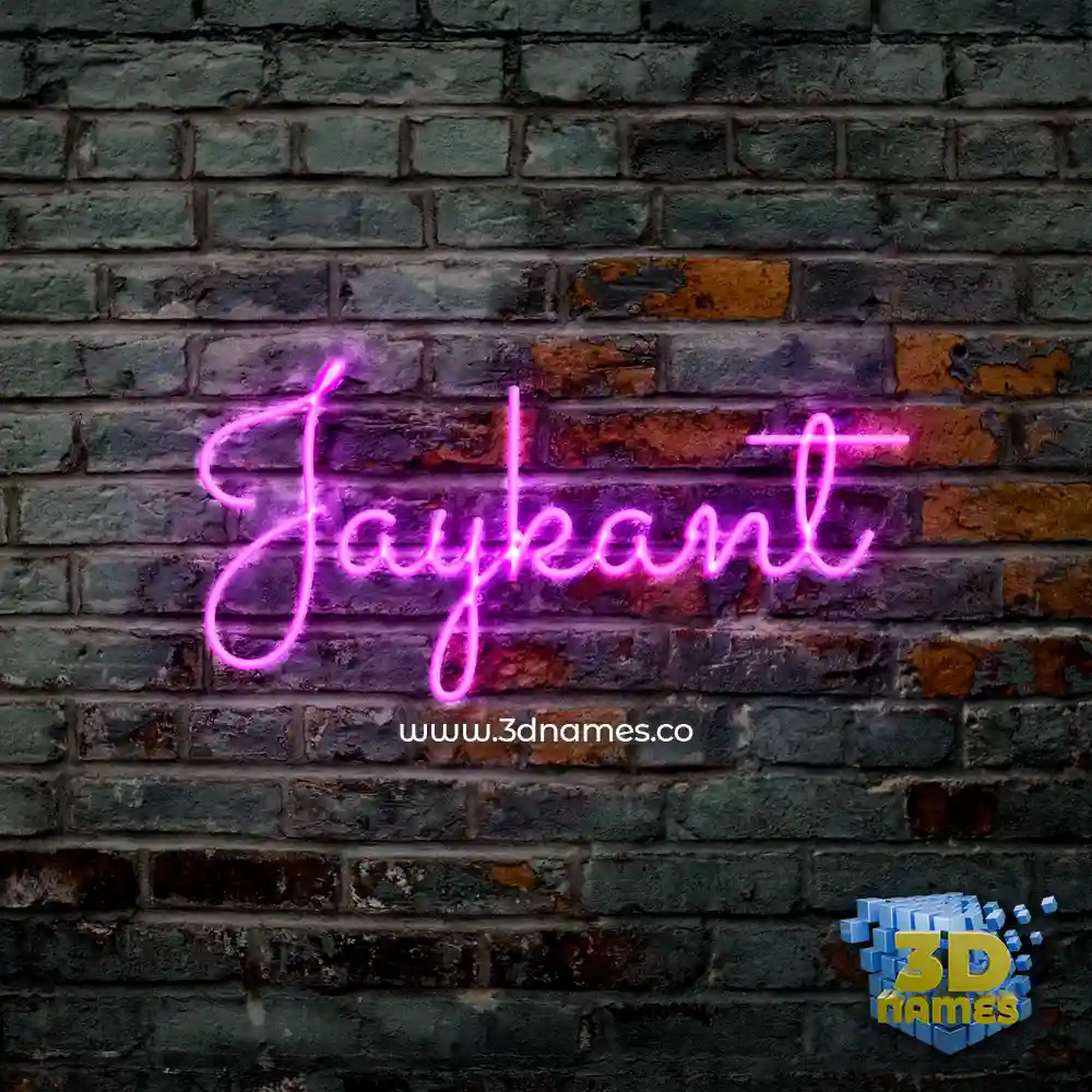 jaykant in Pink Neon style - 3D name wallpaper