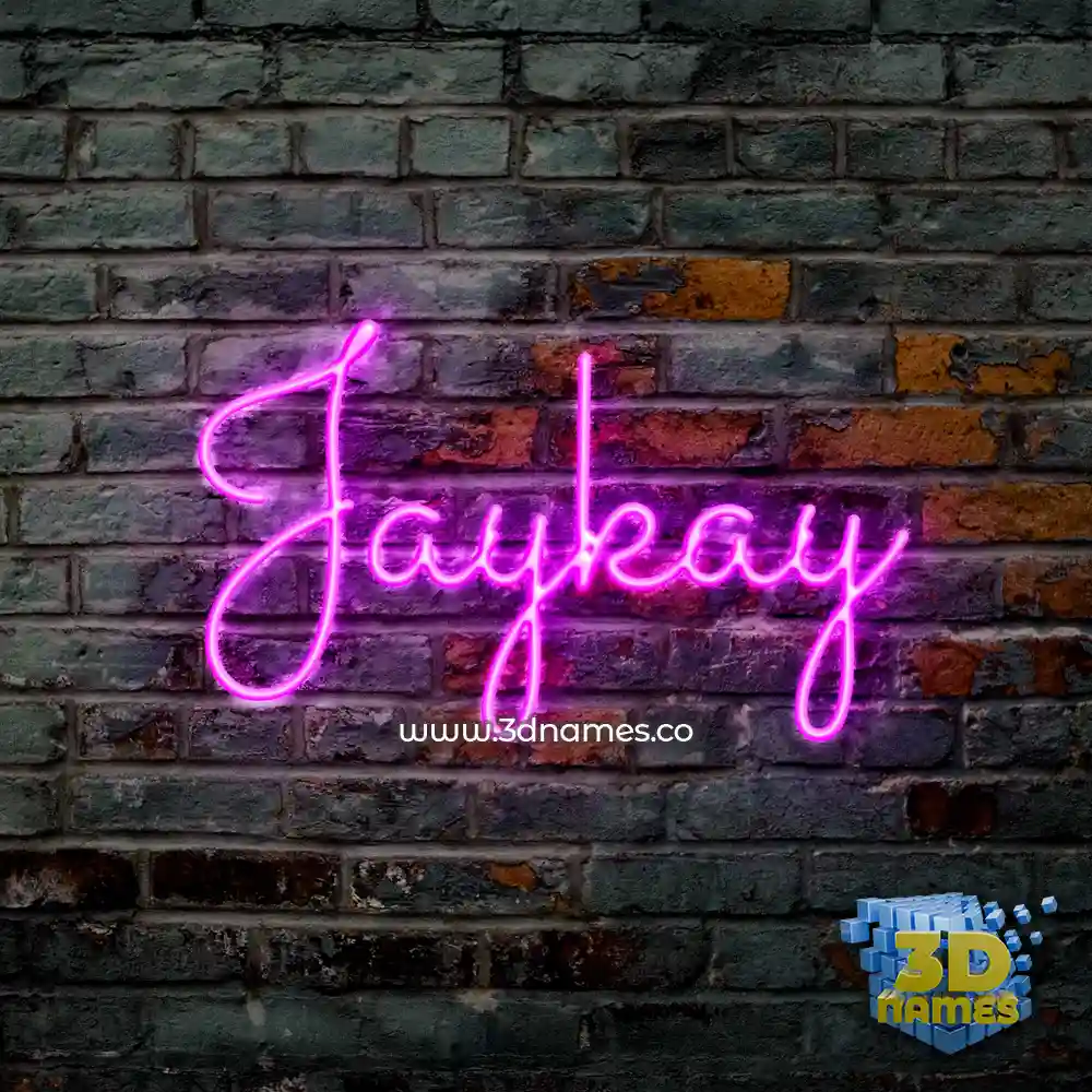 jaykay in Pink Neon style - 3D name wallpaper