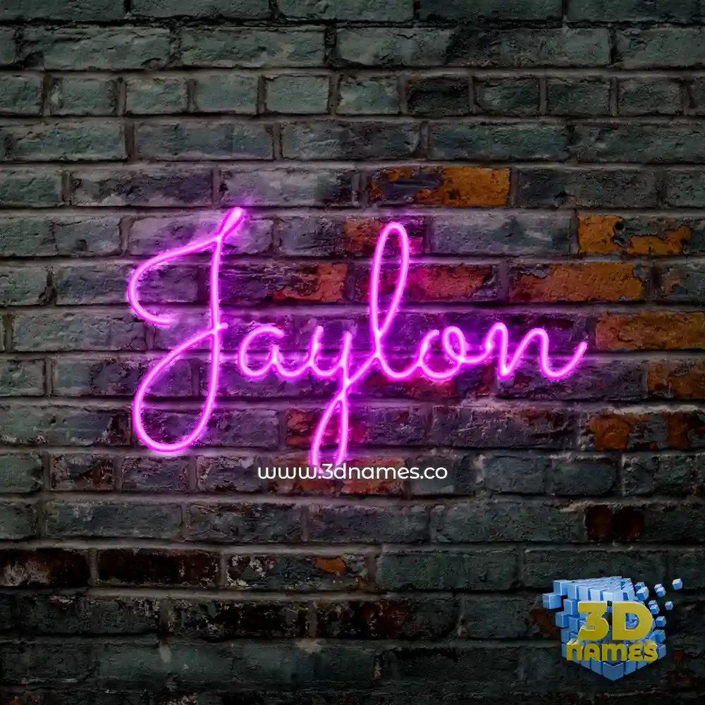 jaylon in Pink Neon style - 3D name wallpaper