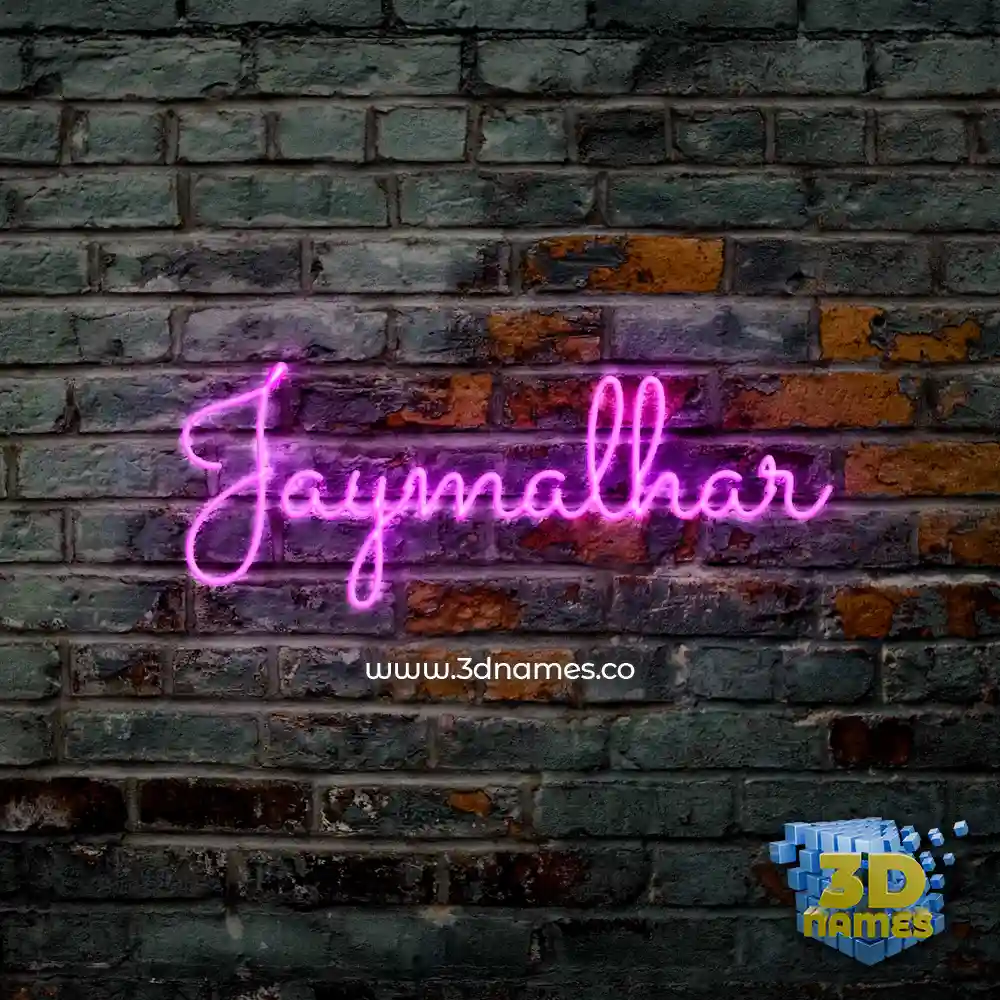 jaymalhar in Pink Neon style - 3D name wallpaper