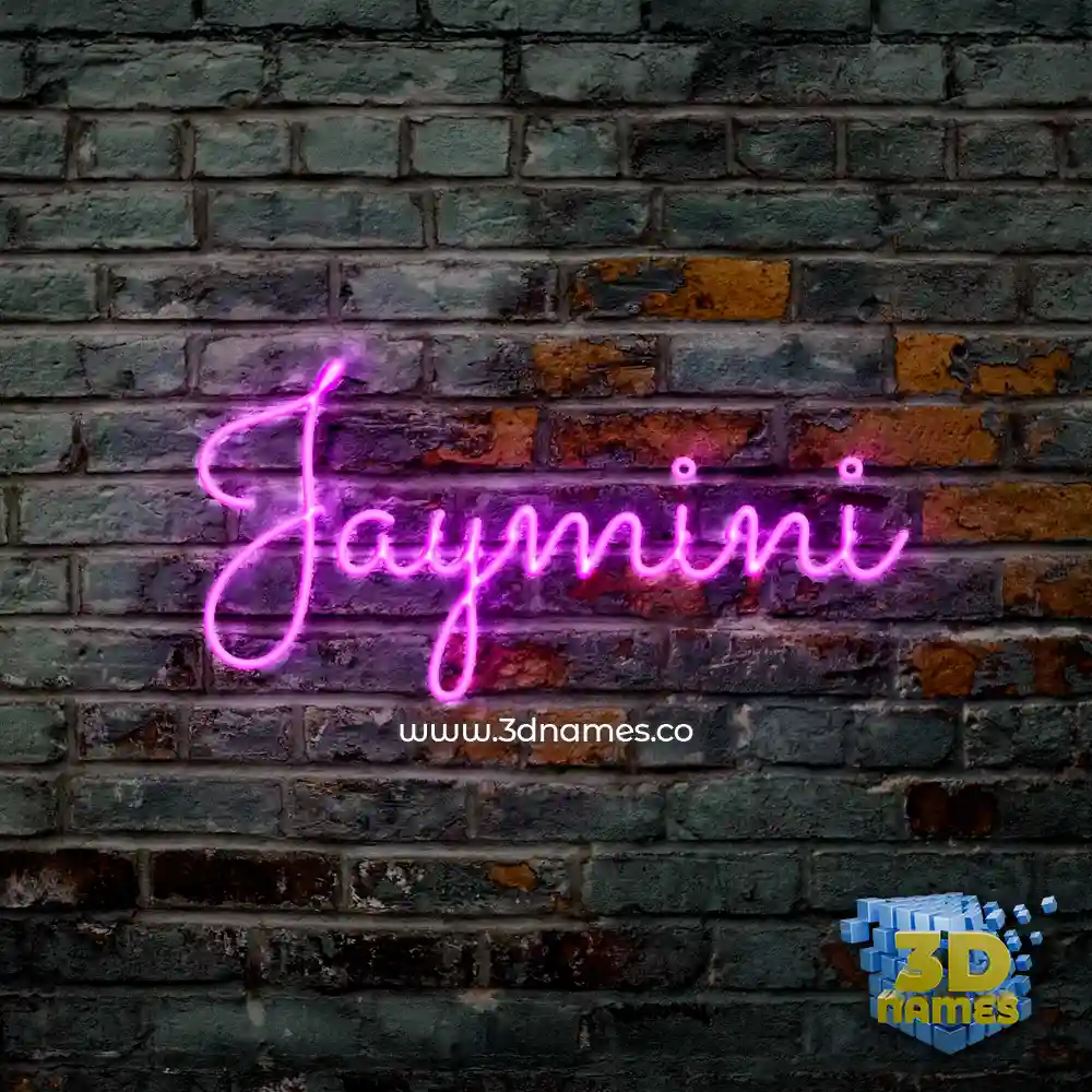 jaymini in Pink Neon style - 3D name wallpaper