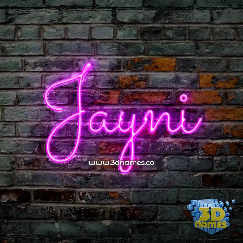 jayni in Pink Neon style - 3D name wallpaper