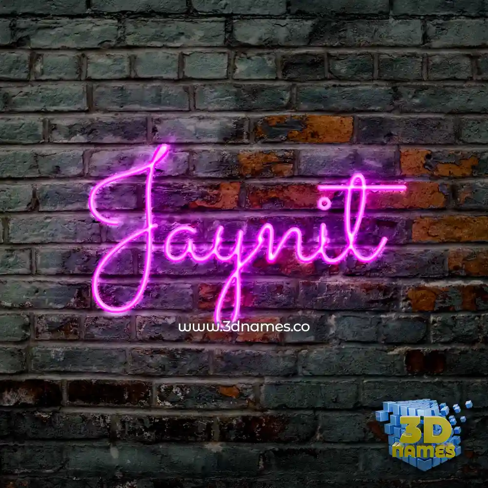 jaynit in Pink Neon style - 3D name wallpaper