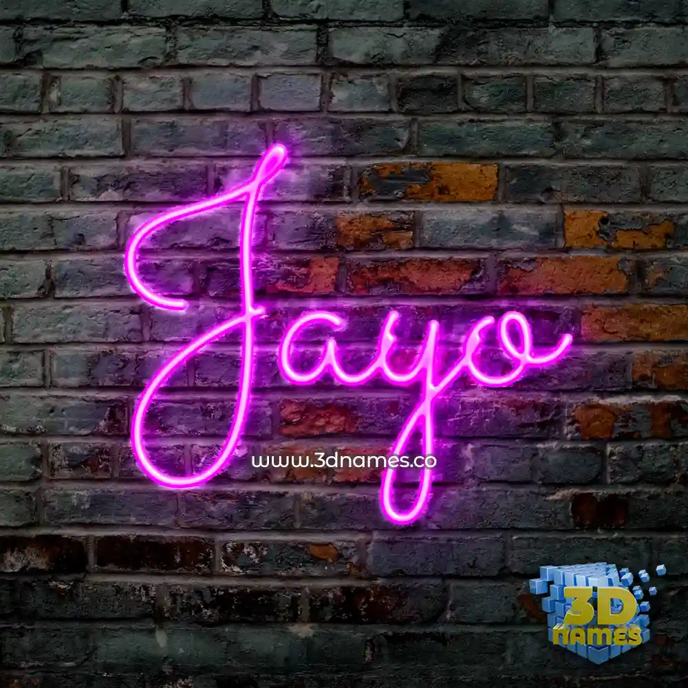 jayo in Pink Neon style - 3D name wallpaper