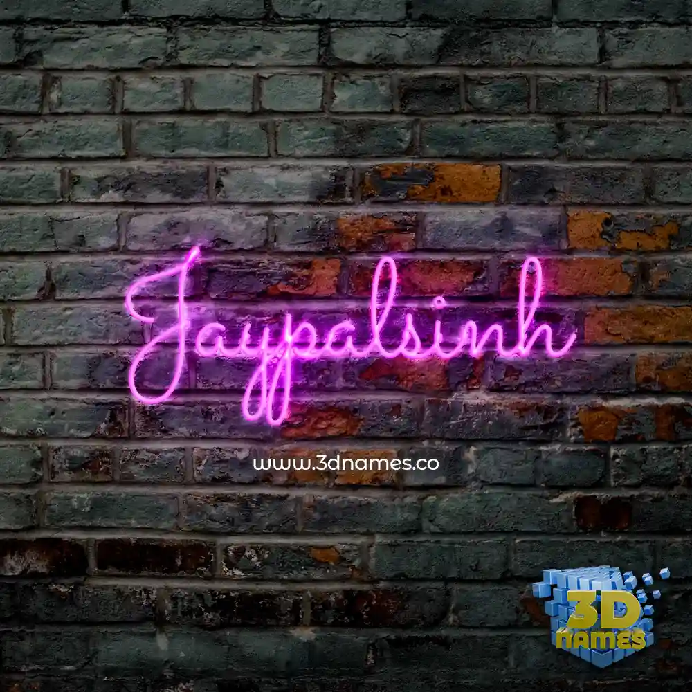 jaypalsinh in Pink Neon style - 3D name wallpaper
