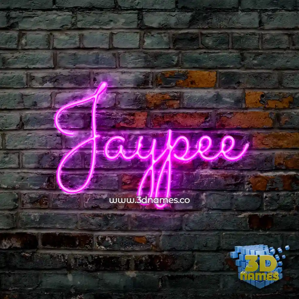 jaypee in Pink Neon style - 3D name wallpaper