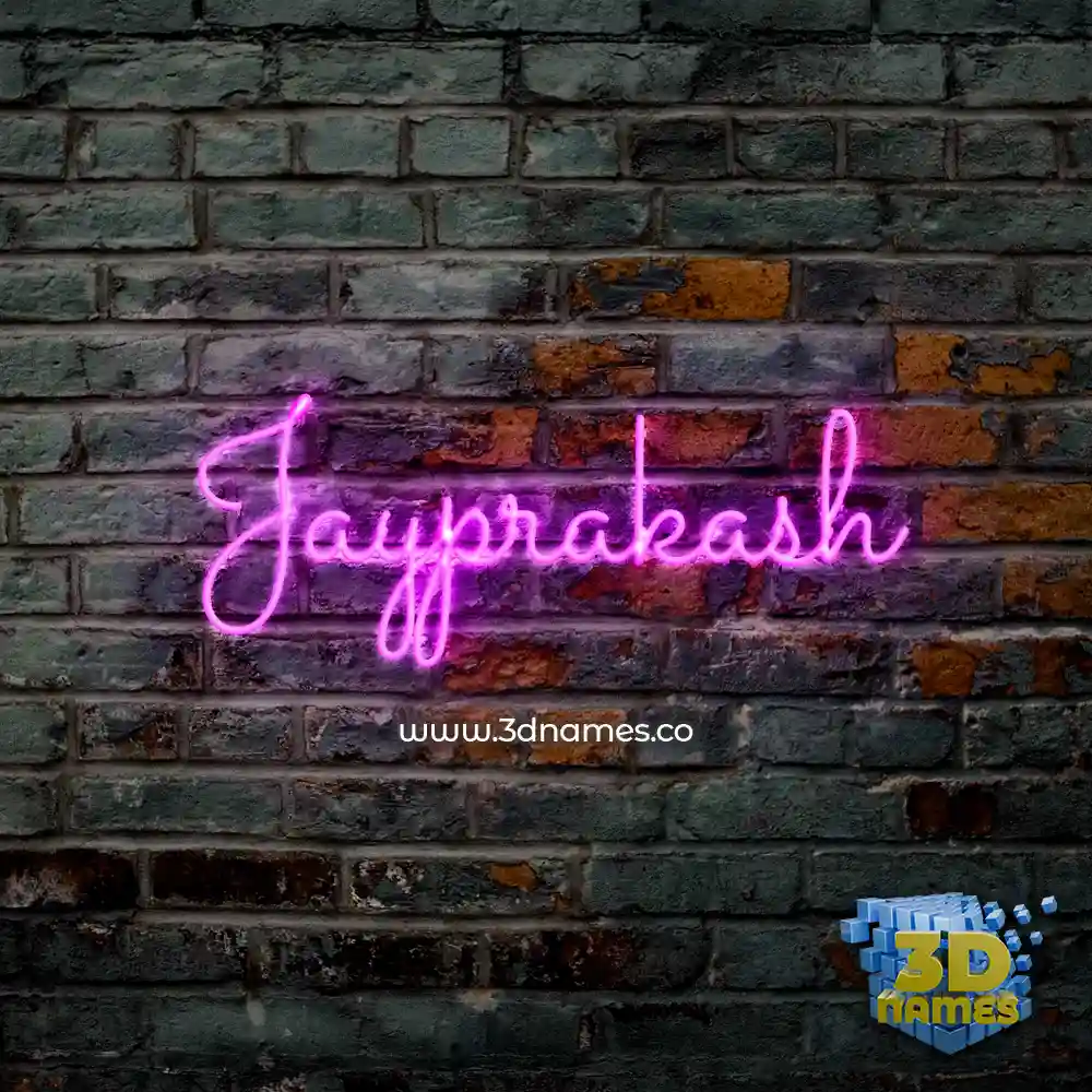jayprakash in Pink Neon style - 3D name wallpaper