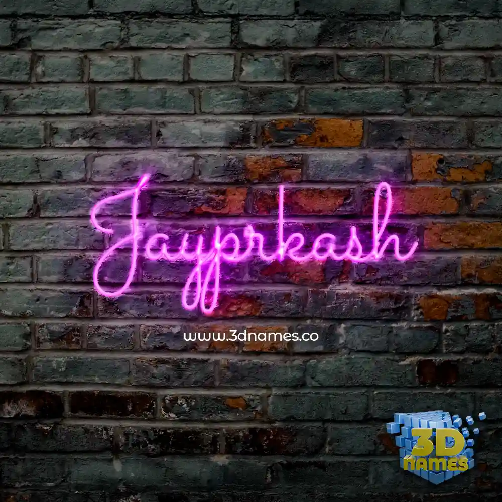jayprkash in Pink Neon style - 3D name wallpaper