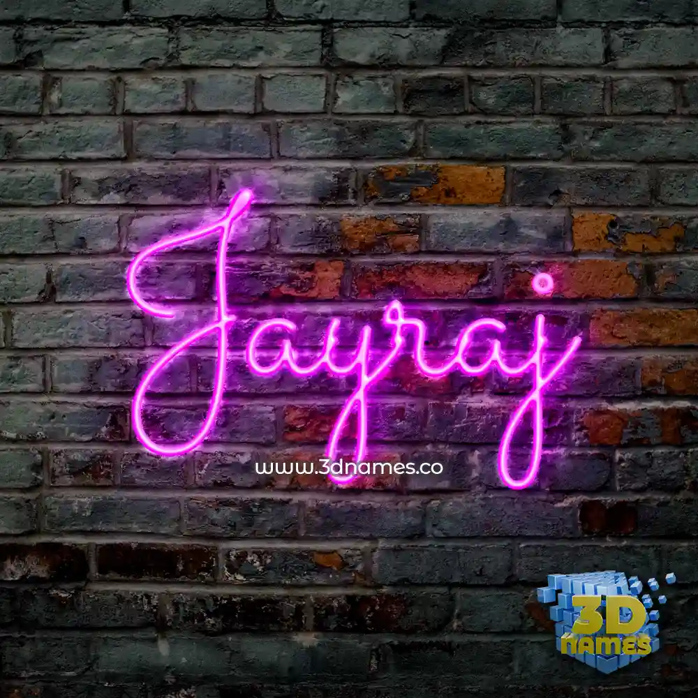 jayraj in Pink Neon style - 3D name wallpaper