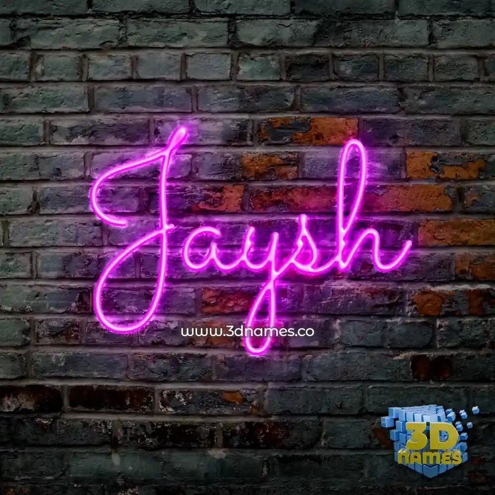 jaysh in Pink Neon style - 3D name wallpaper