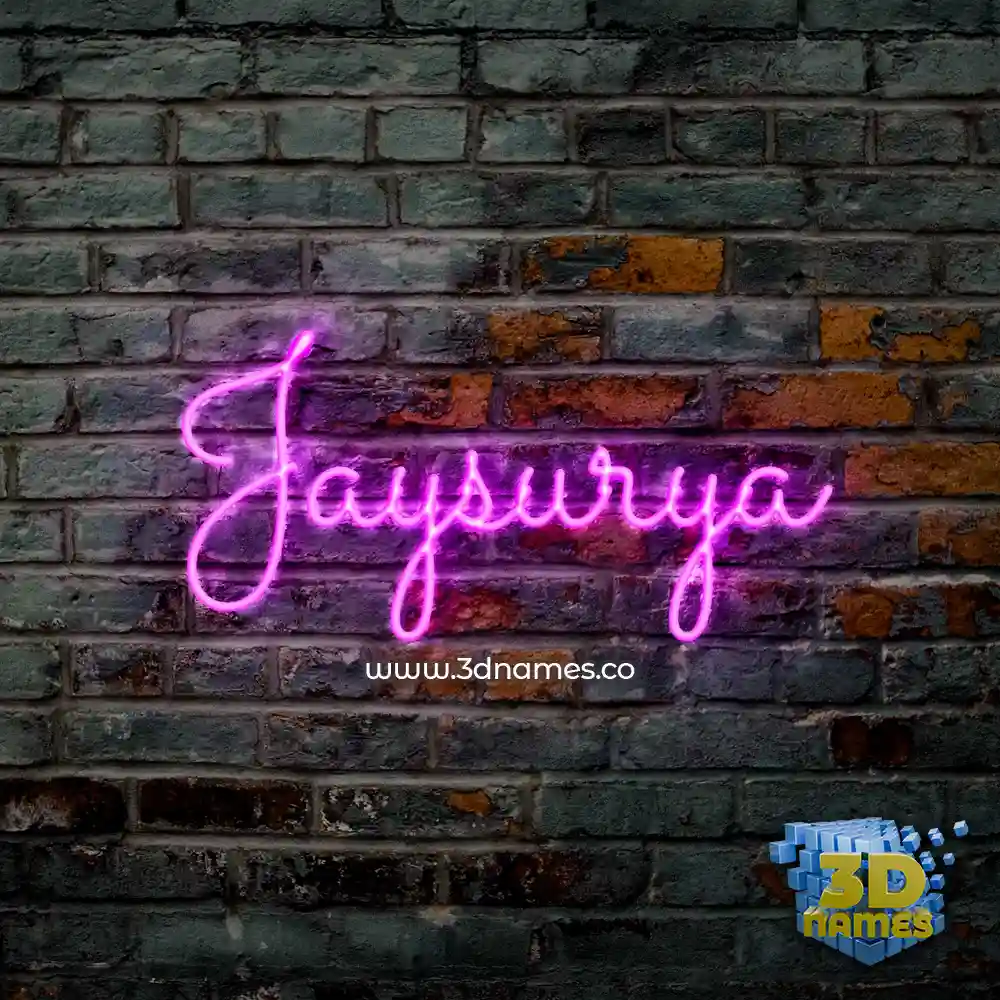 jaysurya in Pink Neon style - 3D name wallpaper