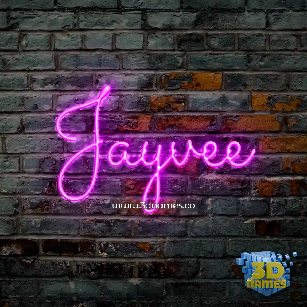 jayvee in Pink Neon style - 3D name wallpaper