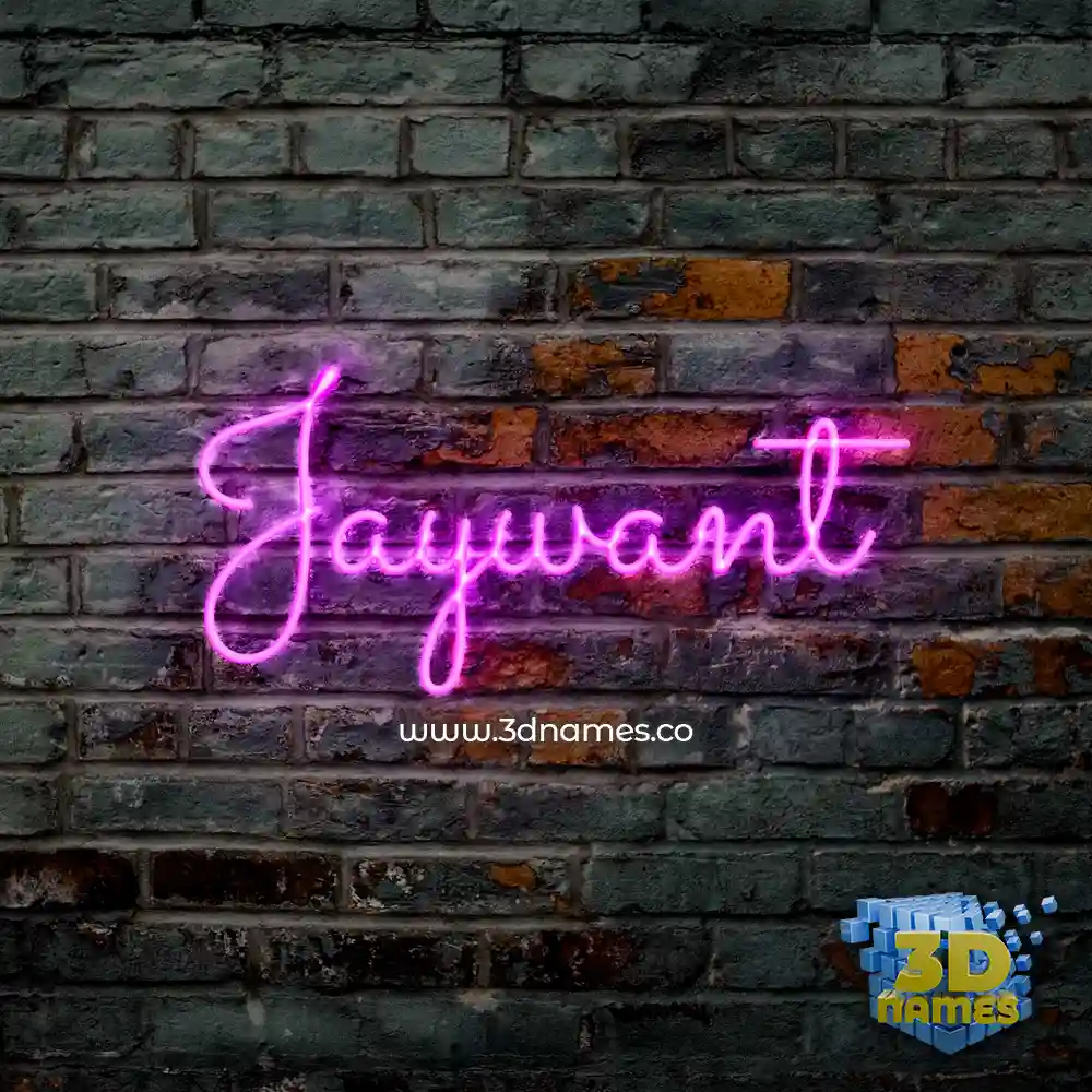 jaywant in Pink Neon style - 3D name wallpaper