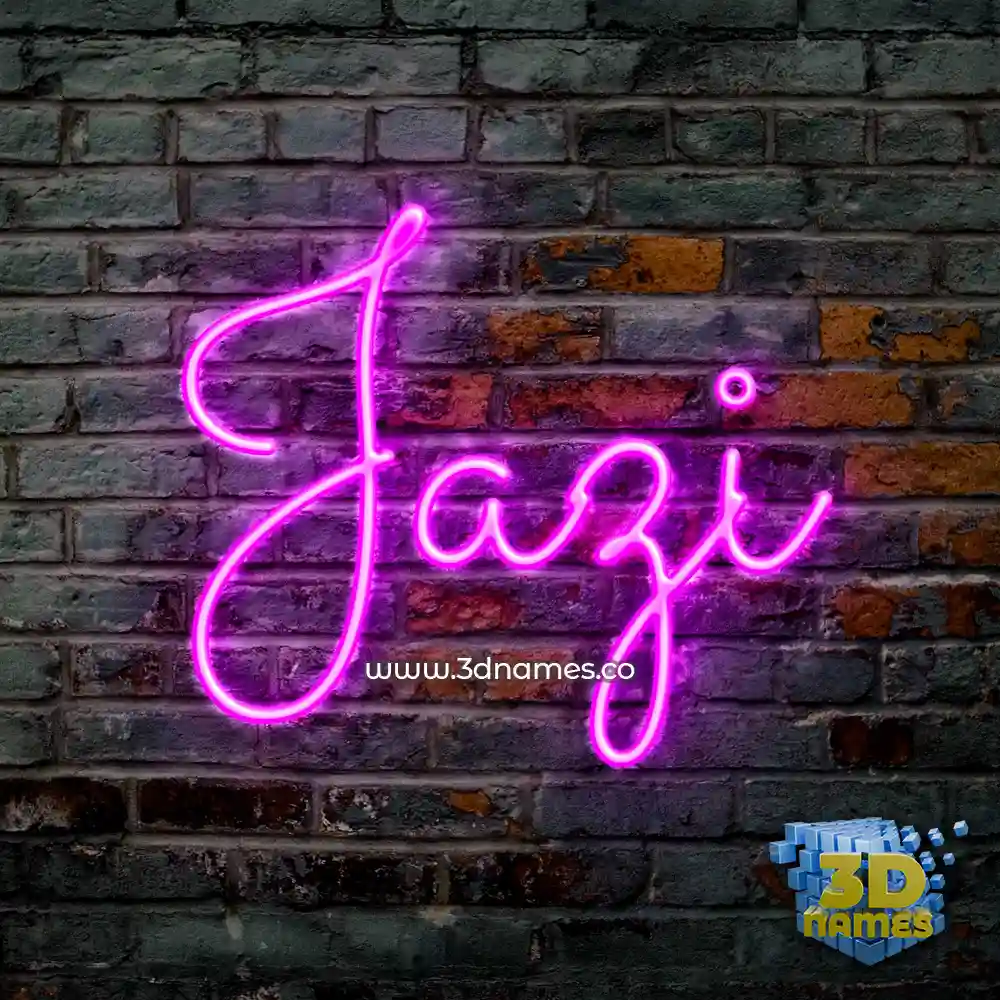 jazi in Pink Neon style - 3D name wallpaper