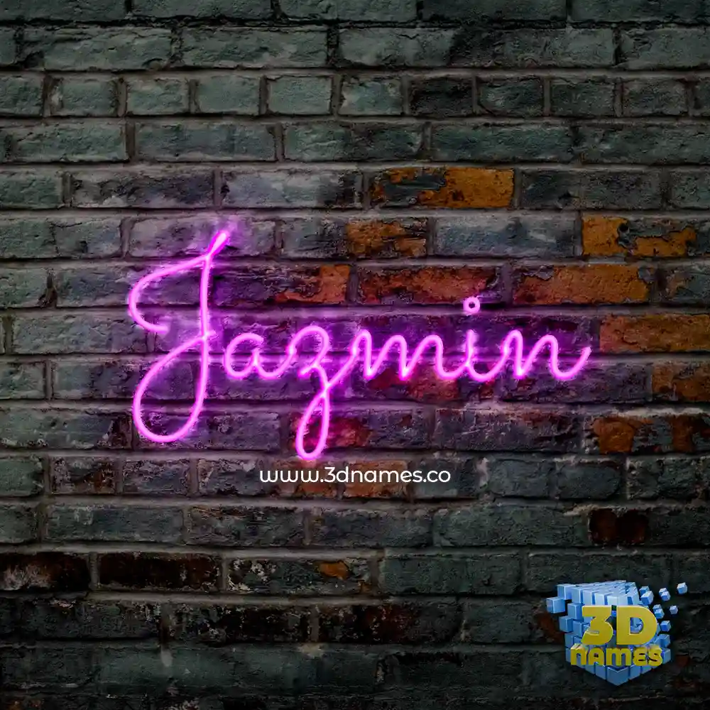 jazmin in Pink Neon style - 3D name wallpaper