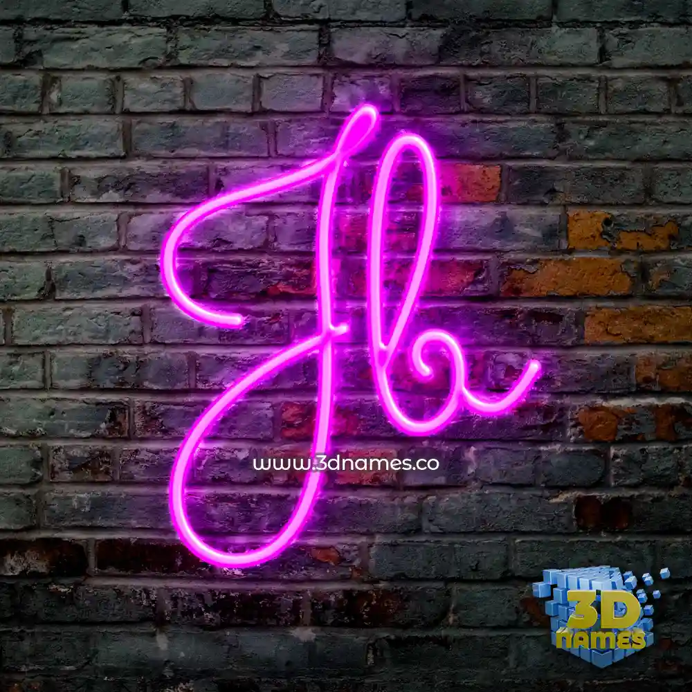 jb in Pink Neon style - 3D name wallpaper
