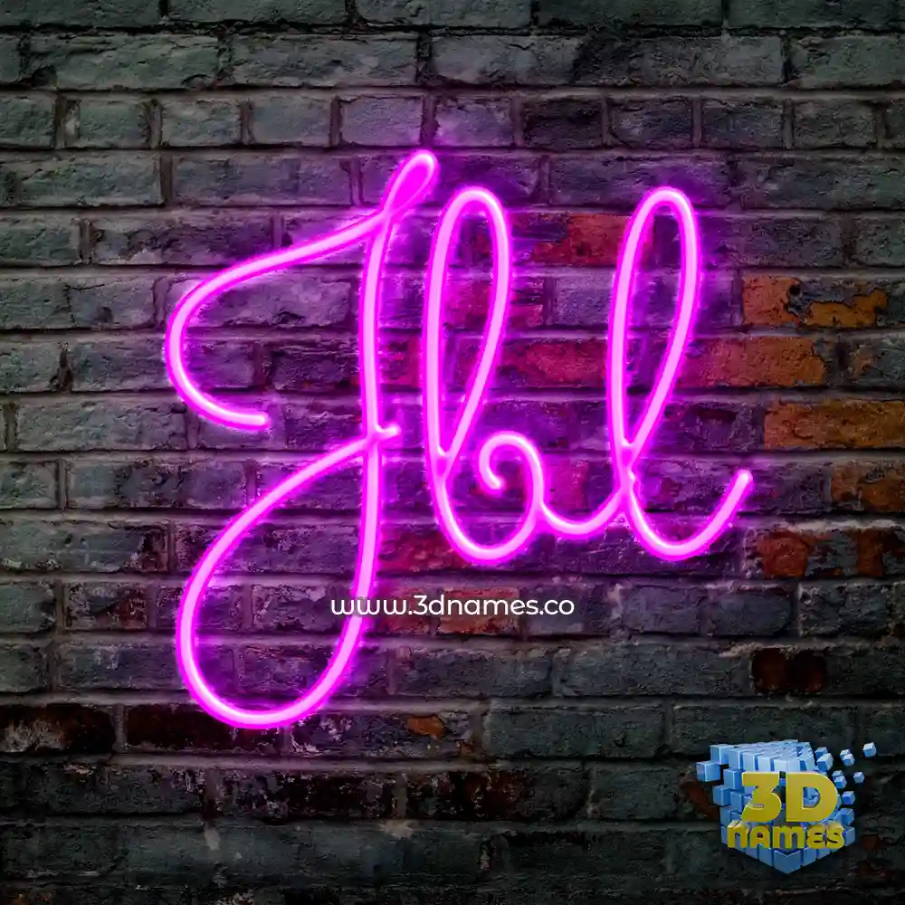 jbl in Pink Neon style - 3D name wallpaper